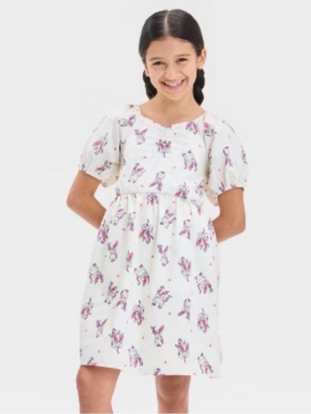 Pokemon Sylveon Cotton White Dress with Puffy Sleeves Target